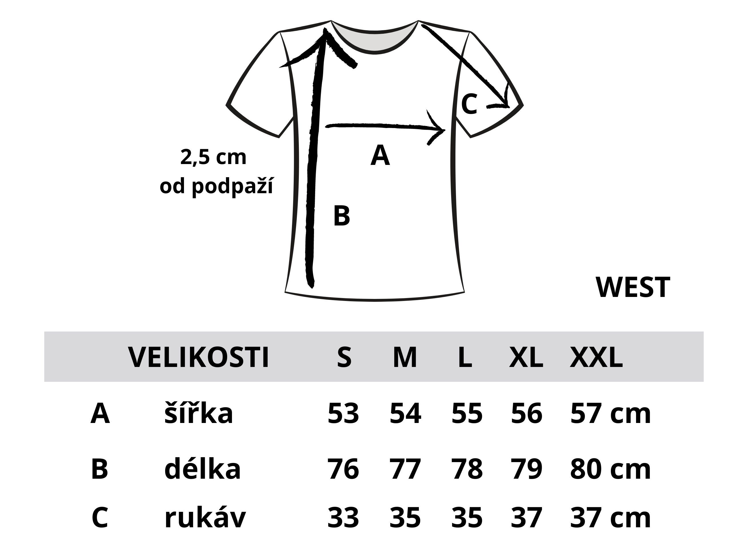 tričko West nové